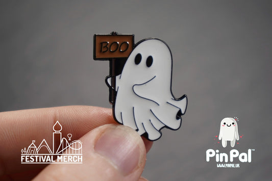 Halloween Enamel Pin - PinPal UK216 - Spooky badge Ghost Emo Cute Button Funny Boo Vampire Hand ouija board scary movie gift outfit