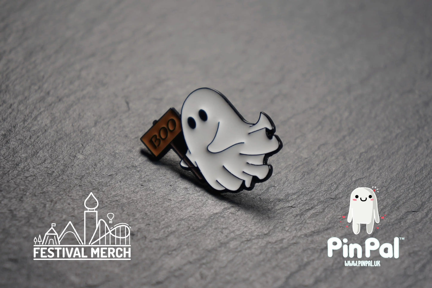 Halloween Enamel Pin - PinPal UK216 - Spooky badge Ghost Emo Cute Button Funny Boo Vampire Hand ouija board scary movie gift outfit