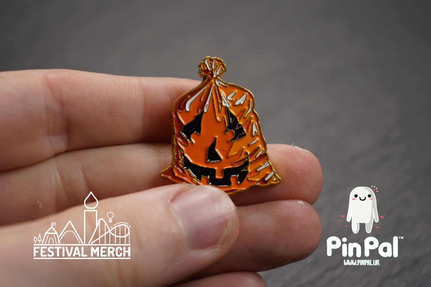 Halloween Enamel Pin - PinPal UK218 - Spooky badge Ghost Emo Cute Button Funny Boo Vampire Hand ouija board scary movie gift outfit