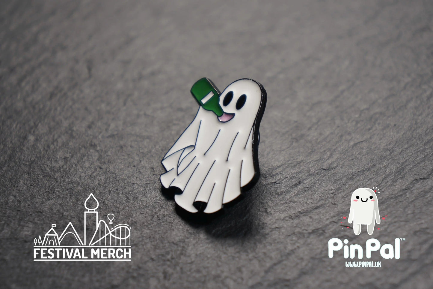 Halloween Enamel Pin - PinPal UK219 - Spooky badge Ghost Emo Cute Button Funny Boo Vampire Hand ouija board scary movie gift outfit