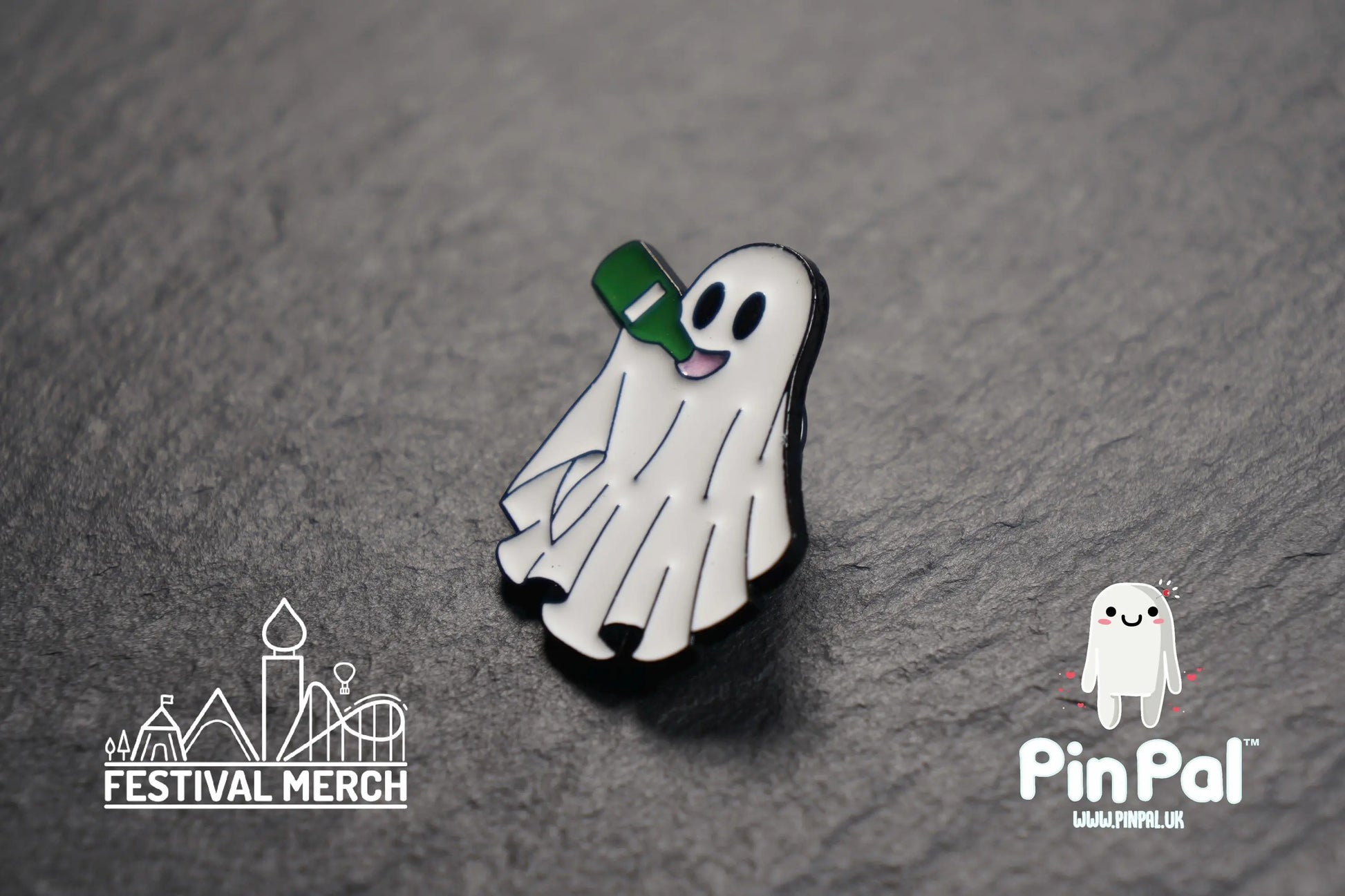 Halloween Enamel Pin - PinPal UK219 - Spooky badge Ghost Emo Cute Button Funny Boo Vampire Hand ouija board scary movie gift outfit