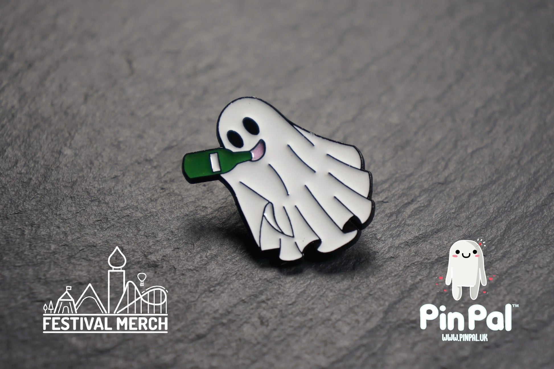 Halloween Enamel Pin - PinPal UK219 - Spooky badge Ghost Emo Cute Button Funny Boo Vampire Hand ouija board scary movie gift outfit