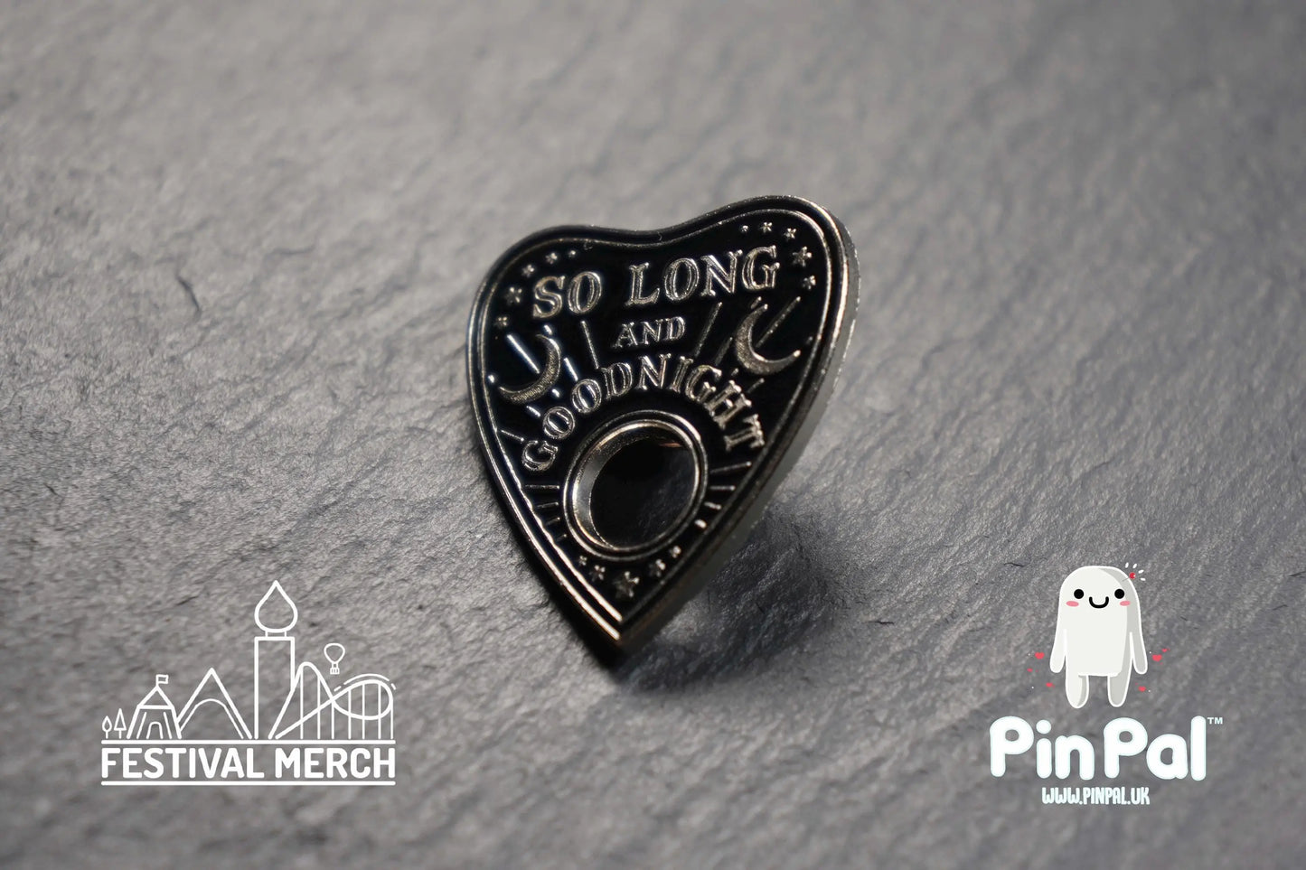 Halloween Enamel Pin - PinPal UK220 - Spooky badge Ghost Emo Cute Button Funny Boo Vampire Hand ouija board scary movie gift outfit