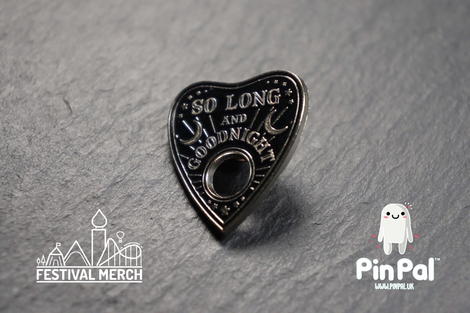 Halloween Enamel Pin - PinPal UK220 - Spooky badge Ghost Emo Cute Button Funny Boo Vampire Hand ouija board scary movie gift outfit