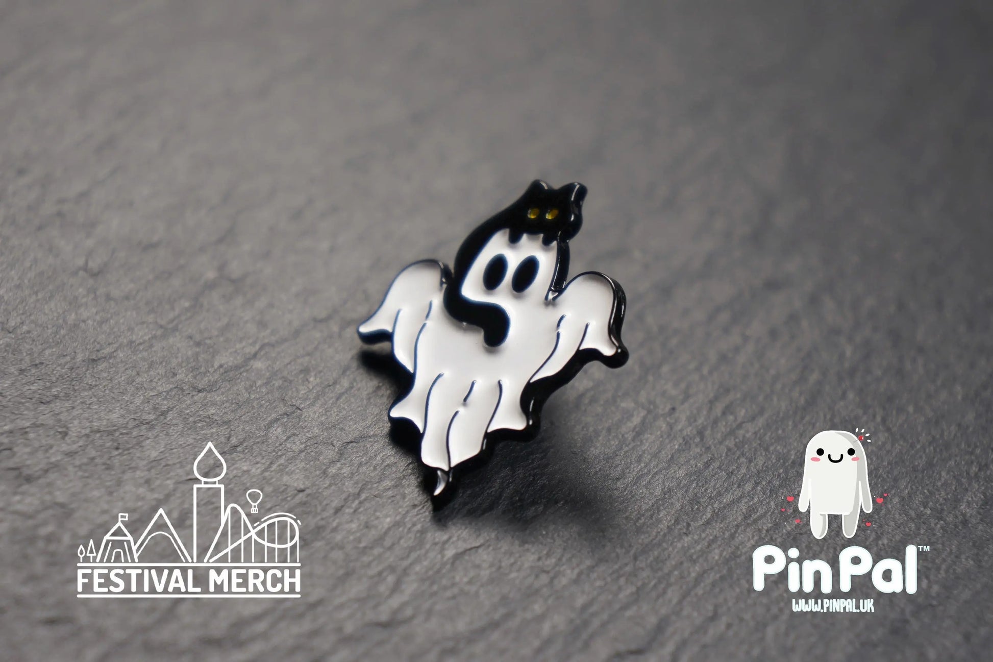 Halloween Enamel Pin - PinPal UK222 - Spooky badge Ghost Emo Cute Button Funny Boo Vampire Hand ouija board scary movie gift outfit