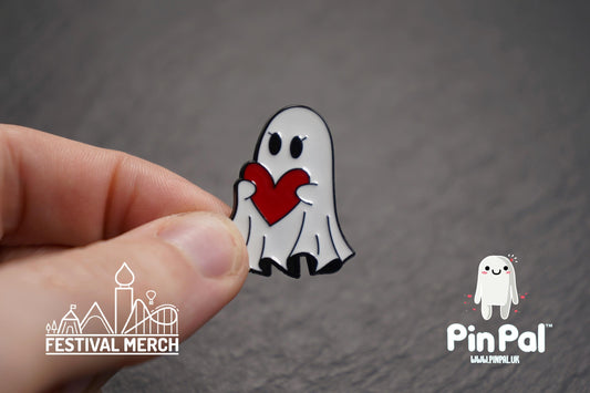 Halloween Enamel Pin - PinPal UK223 - Spooky badge Ghost Emo Cute Button Funny Boo Vampire Hand ouija board scary movie gift outfit
