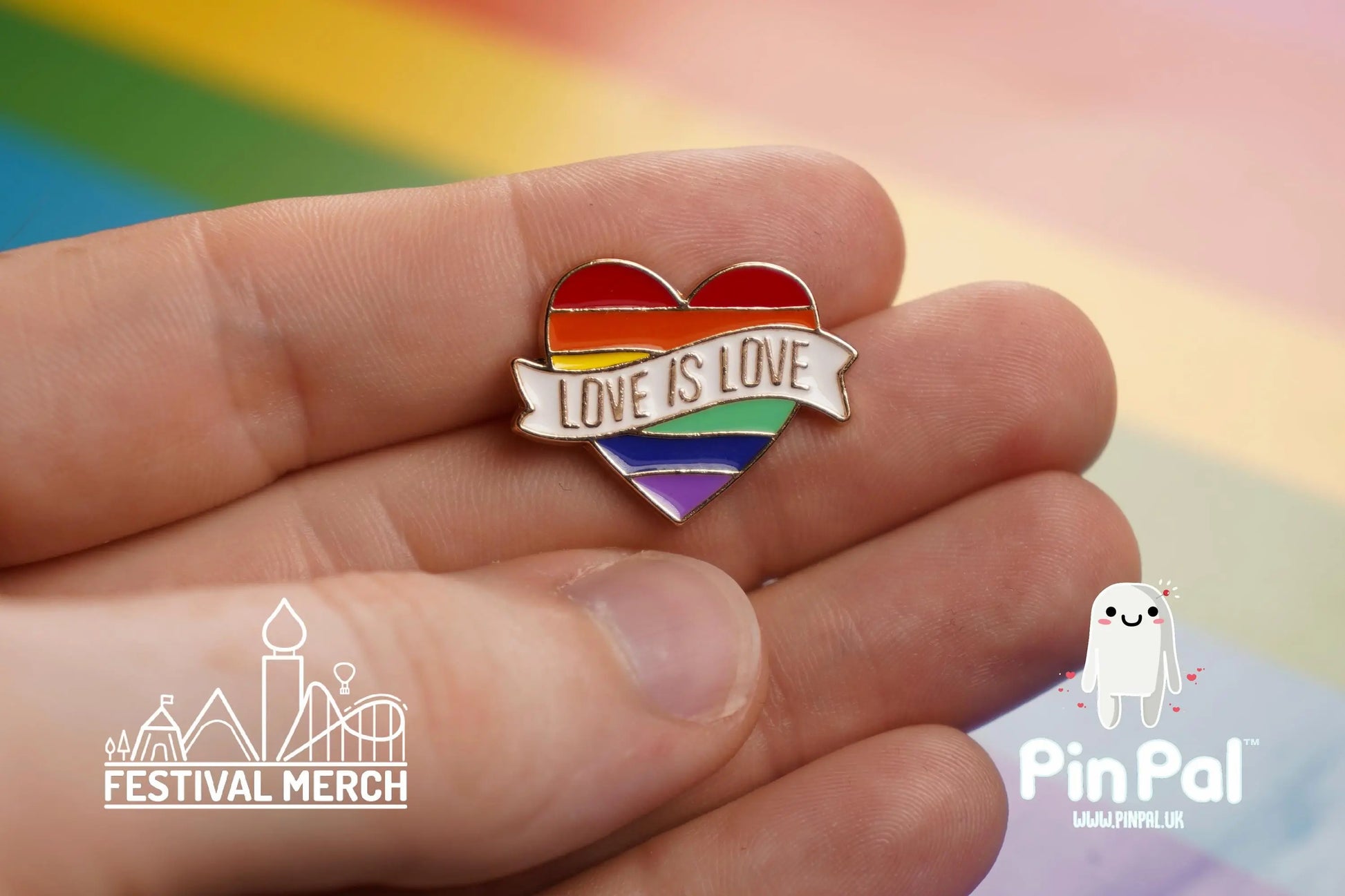 Rainbow Flag Pin | Enamel - PinPal UK004 - LGBT Pride Badge Stud Lesbian Gay Bisexual Transgender Queer Metal Button Pride gift Pride outfit