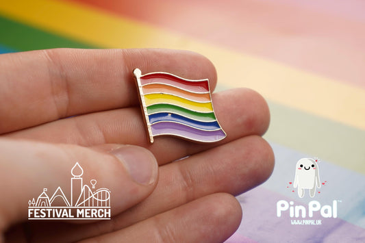 Rainbow Flag Pin | Enamel - PinPal UK006 - LGBT Pride Badge Stud Lesbian Gay Bisexual Transgender Queer Metal Button Pride gift Pride outfit