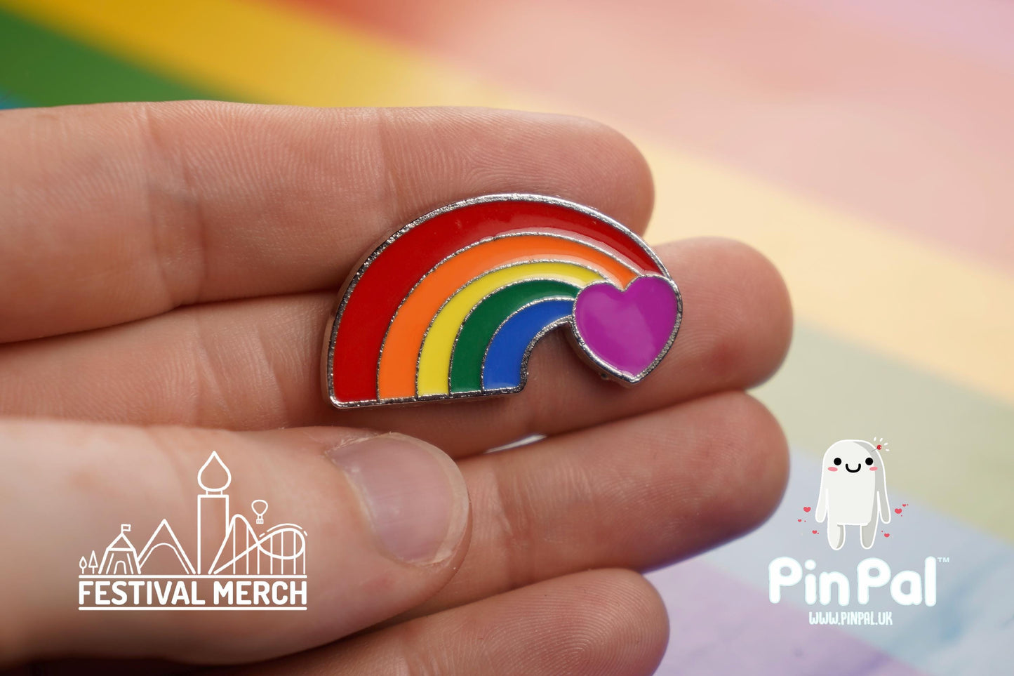 Rainbow Flag Pin | Enamel - PinPal UK007 - LGBT Pride Badge Stud Lesbian Gay Bisexual Transgender Queer Metal Button Pride gift Pride outfit