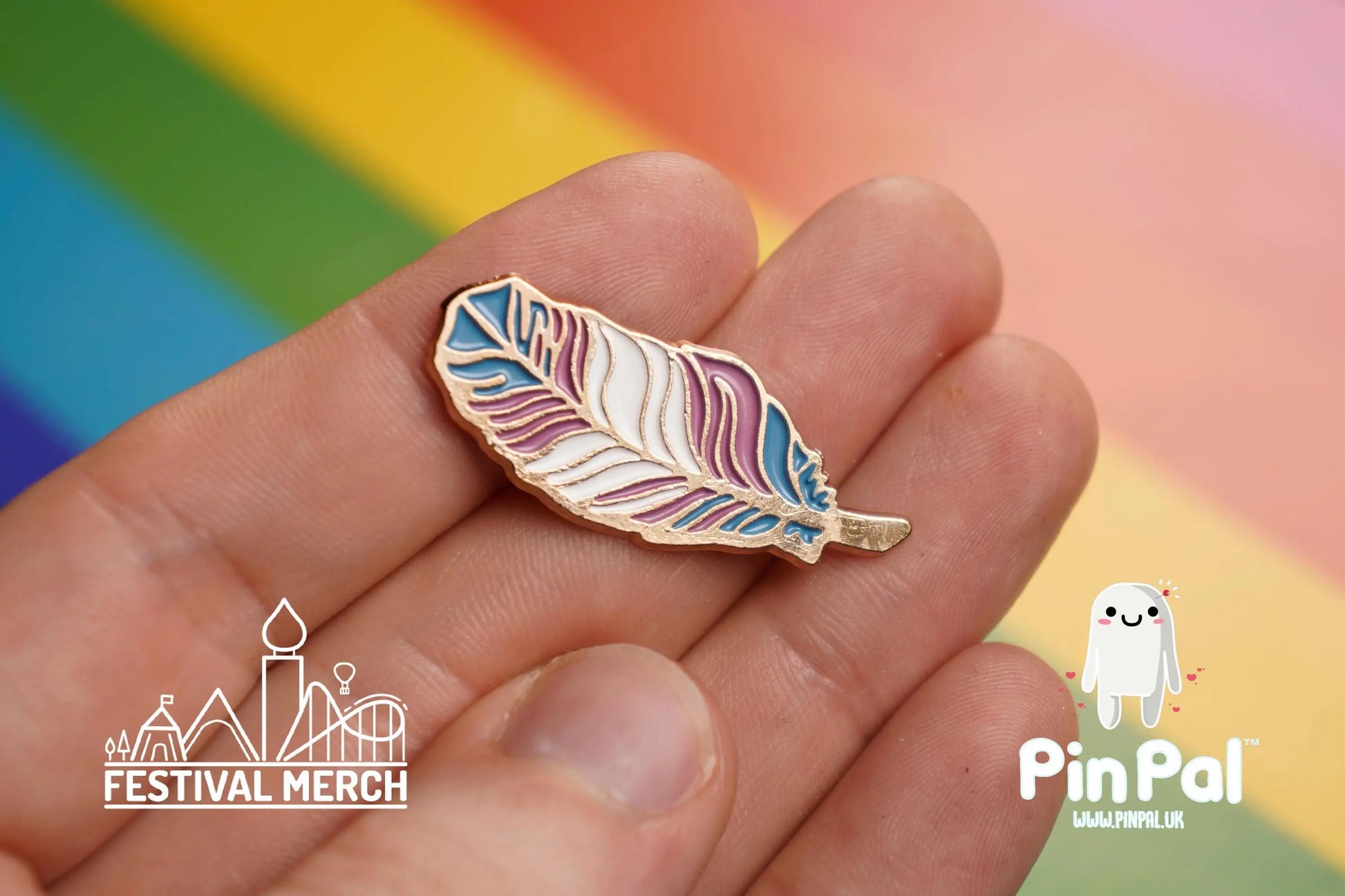 Rainbow Flag Pin | Enamel - PinPal UK015 - LGBT Pride Badge Stud Lesbian Gay Bisexual Transgender Queer Metal Button Pride gift Pride outfit