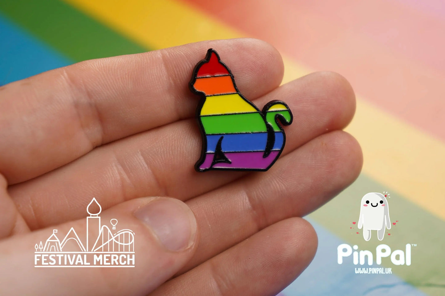 Rainbow Flag Pin | Enamel - PinPal UK016 - LGBT Pride Badge Stud Lesbian Gay Bisexual Transgender Queer Metal Button Pride gift Pride outfit