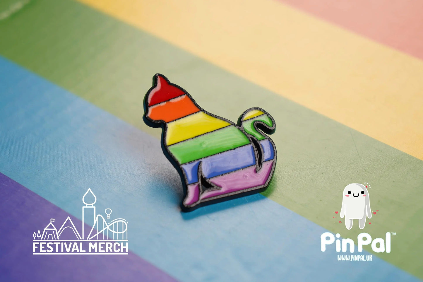 Rainbow Flag Pin | Enamel - PinPal UK016 - LGBT Pride Badge Stud Lesbian Gay Bisexual Transgender Queer Metal Button Pride gift Pride outfit