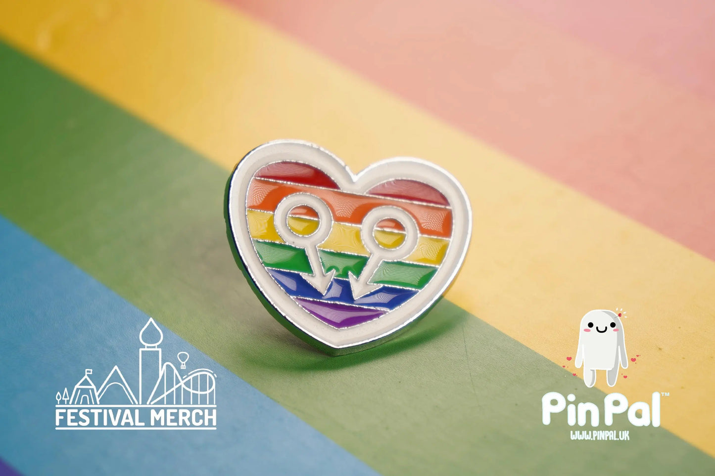 Rainbow Flag Pin | Enamel - PinPal UK018 - LGBT Pride Badge Stud Lesbian Gay Bisexual Transgender Queer Metal Button Pride gift Pride outfit