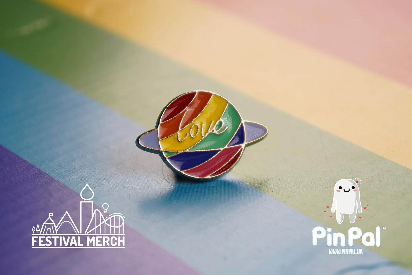 Rainbow Flag Pin | Enamel - PinPal UK021 - LGBT Pride Badge Stud Lesbian Gay Bisexual Transgender Queer Metal Button Pride gift Pride outfit
