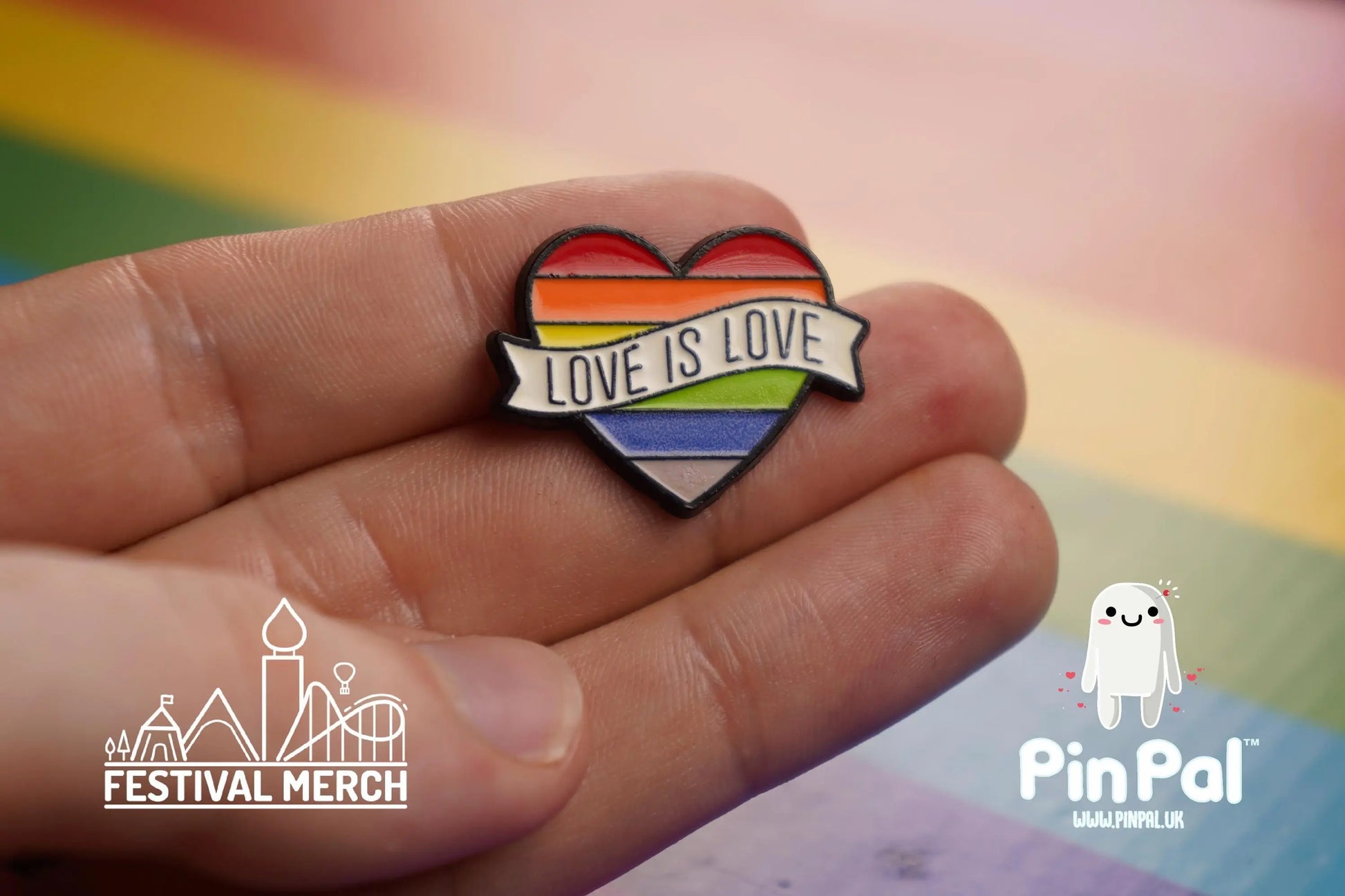 Rainbow Flag Pin | Enamel - PinPal UK022 - LGBT Pride Badge Stud Lesbian Gay Bisexual Transgender Queer Metal Button Pride gift Pride outfit