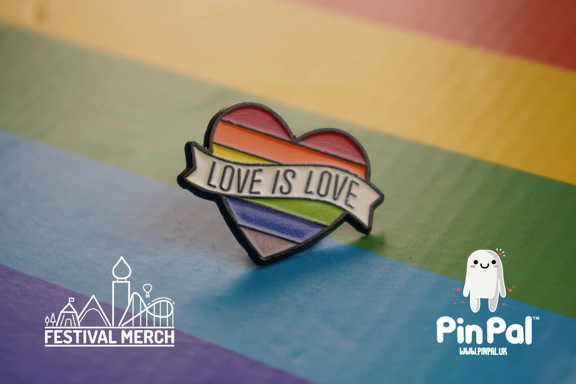 Rainbow Flag Pin | Enamel - PinPal UK022 - LGBT Pride Badge Stud Lesbian Gay Bisexual Transgender Queer Metal Button Pride gift Pride outfit