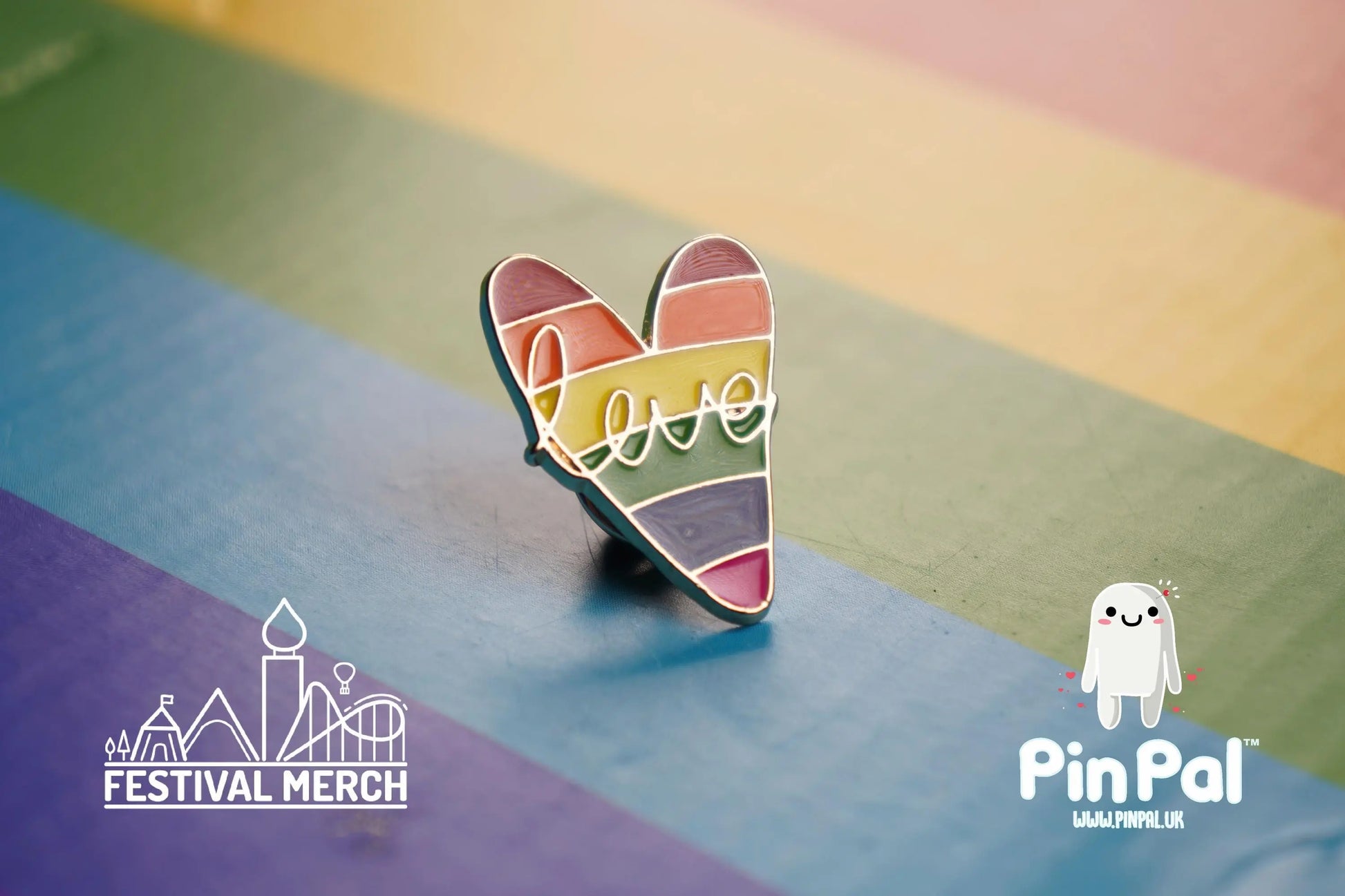 Rainbow Flag Pin | Enamel - PinPal UK023 - LGBT Pride Badge Stud Lesbian Gay Bisexual Transgender Queer Metal Button Pride gift Pride outfit