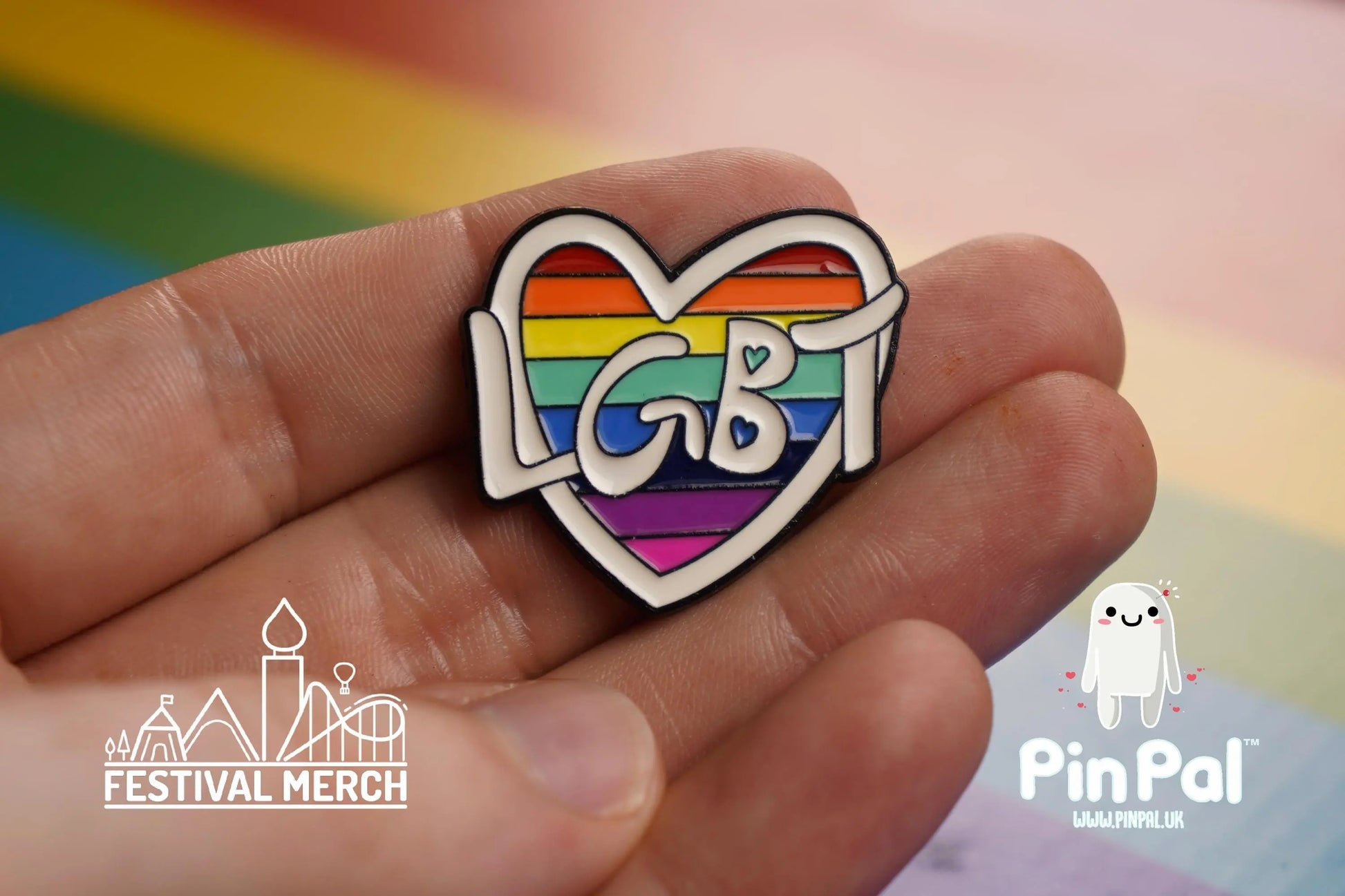 Rainbow Flag Pin | Enamel - PinPal UK024 - LGBT Pride Badge Stud Lesbian Gay Bisexual Transgender Queer Metal Button Pride gift Pride outfit