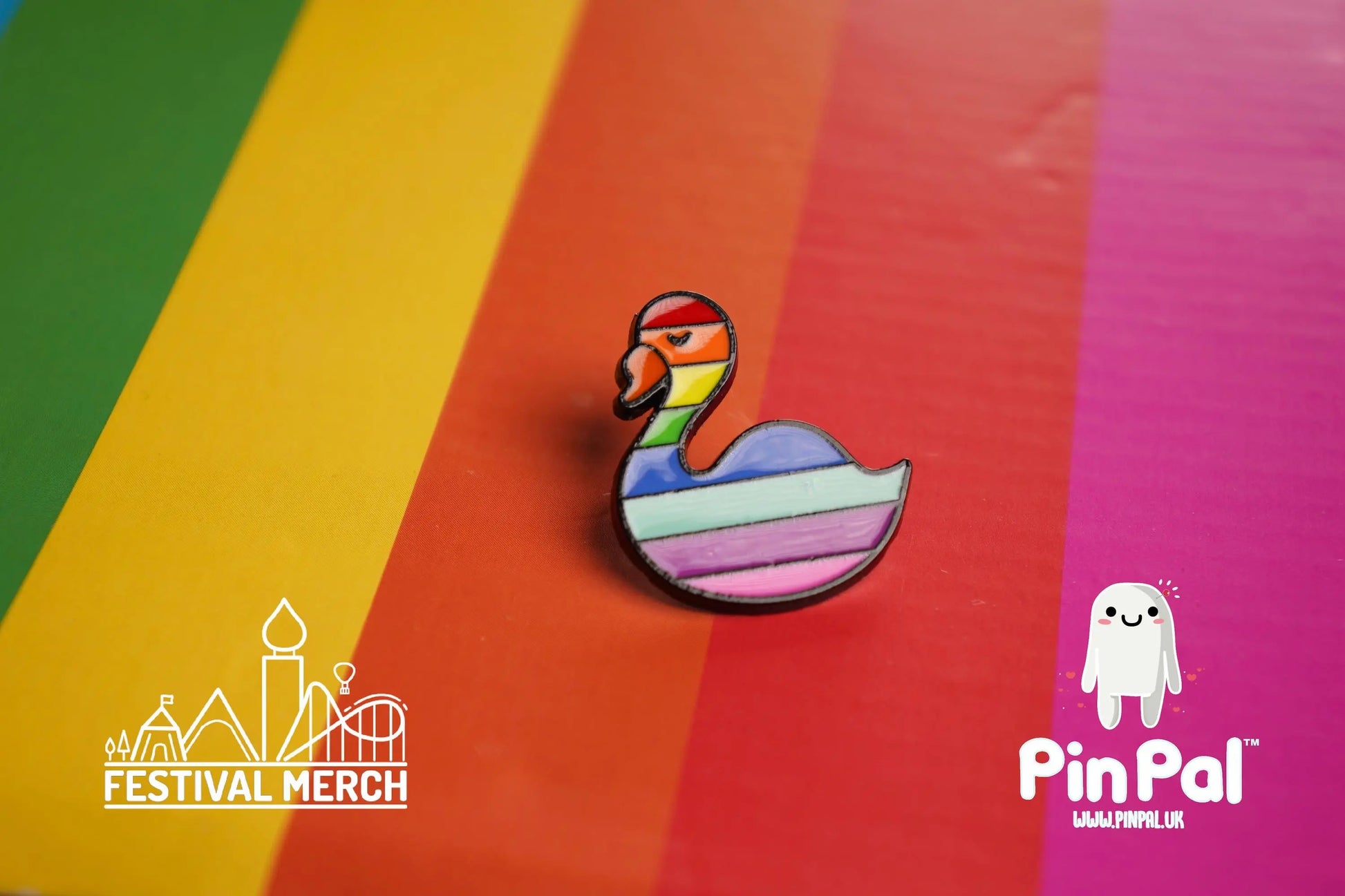 Rainbow Flag Pin | Enamel - PinPal UK026 - LGBT Pride Badge Stud Lesbian Gay Bisexual Transgender Queer Metal Button Pride gift Pride outfit