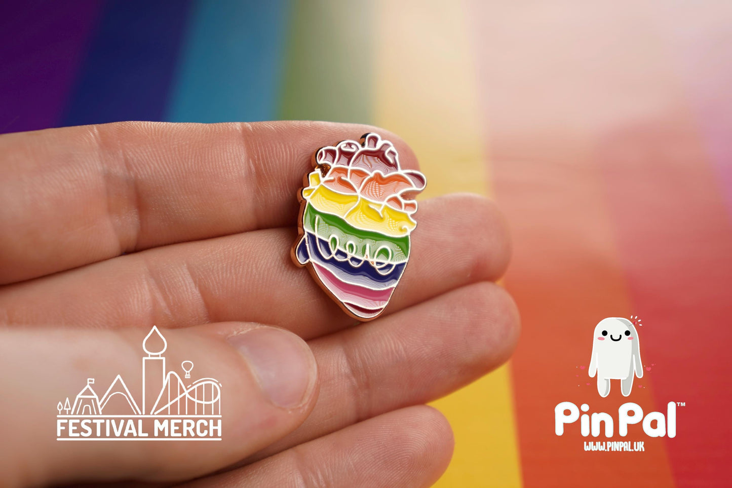 Rainbow Flag Pin | Enamel - PinPal UK027 - LGBT Pride Badge Stud Lesbian Gay Bisexual Transgender Queer Metal Button Pride gift Pride outfit