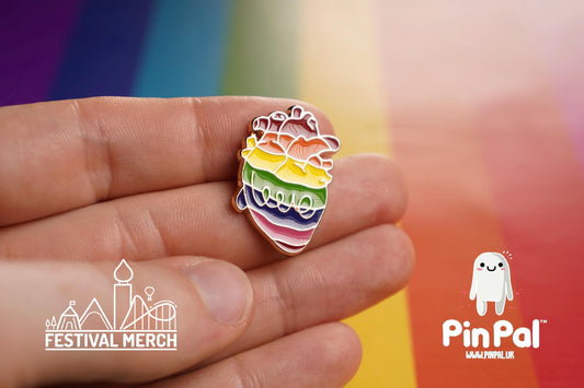 Rainbow Flag Pin | Enamel - PinPal UK027 - LGBT Pride Badge Stud Lesbian Gay Bisexual Transgender Queer Metal Button Pride gift Pride outfit