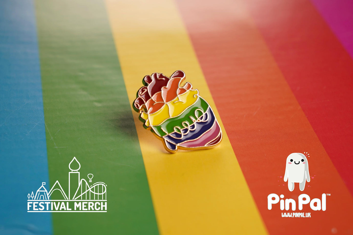 Rainbow Flag Pin | Enamel - PinPal UK027 - LGBT Pride Badge Stud Lesbian Gay Bisexual Transgender Queer Metal Button Pride gift Pride outfit