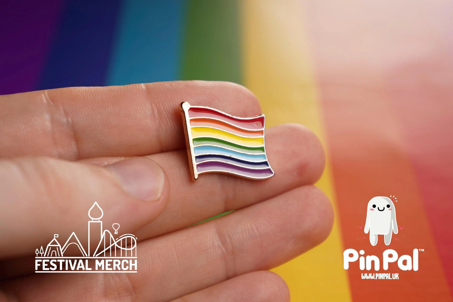 Rainbow Flag Pin | Enamel - PinPal UK033 - LGBT Pride Badge Stud Lesbian Gay Bisexual Transgender Queer Metal Button Pride gift Pride outfit