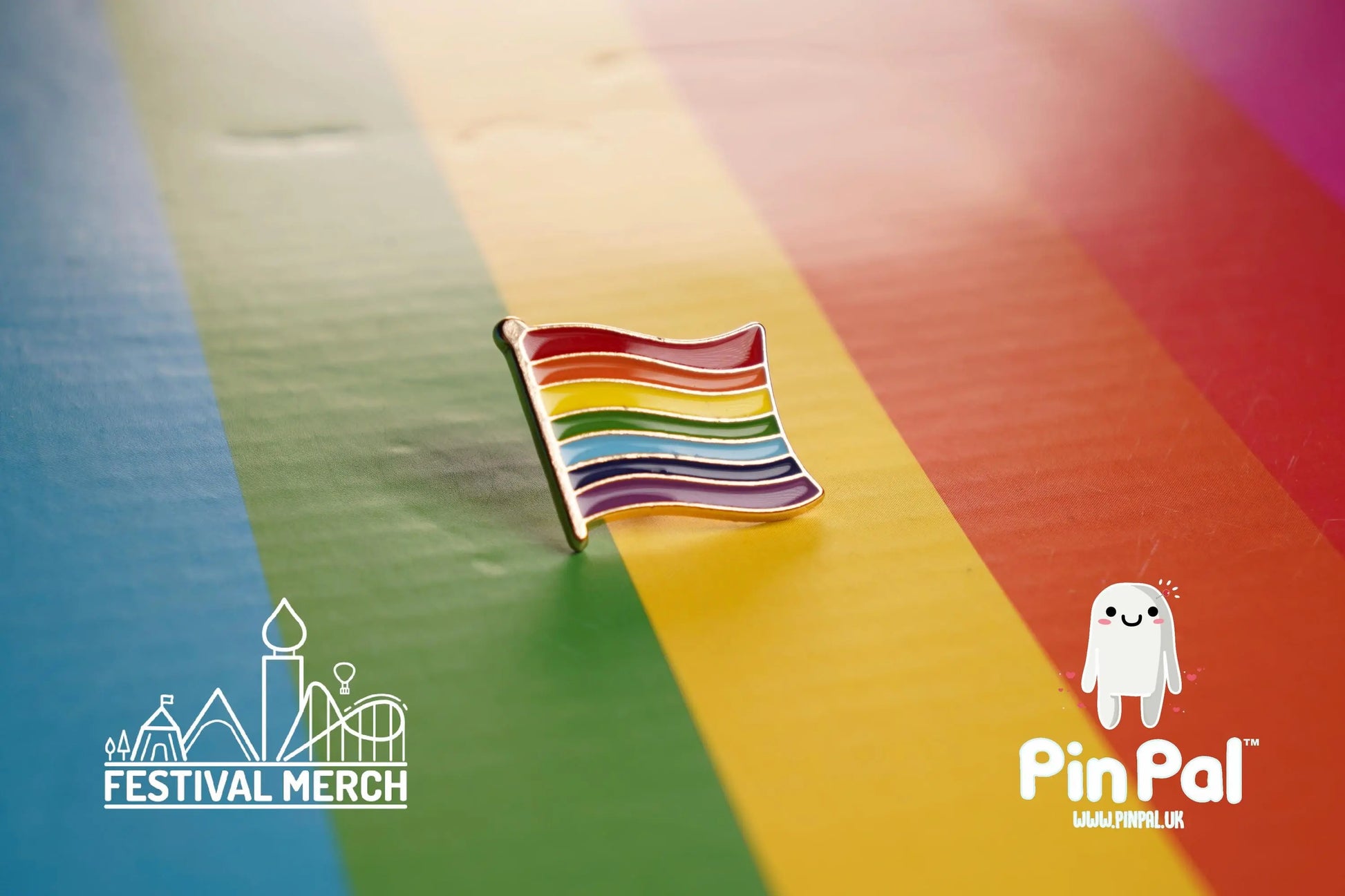 Rainbow Flag Pin | Enamel - PinPal UK033 - LGBT Pride Badge Stud Lesbian Gay Bisexual Transgender Queer Metal Button Pride gift Pride outfit