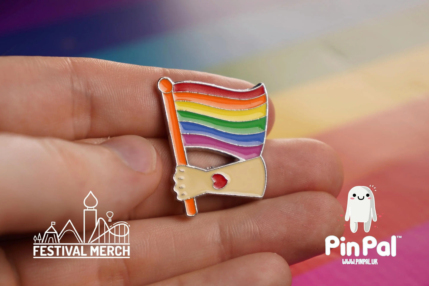 Rainbow Flag Pin | Enamel - PinPal UK041 - LGBT Pride Badge Stud Lesbian Gay Bisexual Transgender Queer Metal Button Pride gift Pride outfit