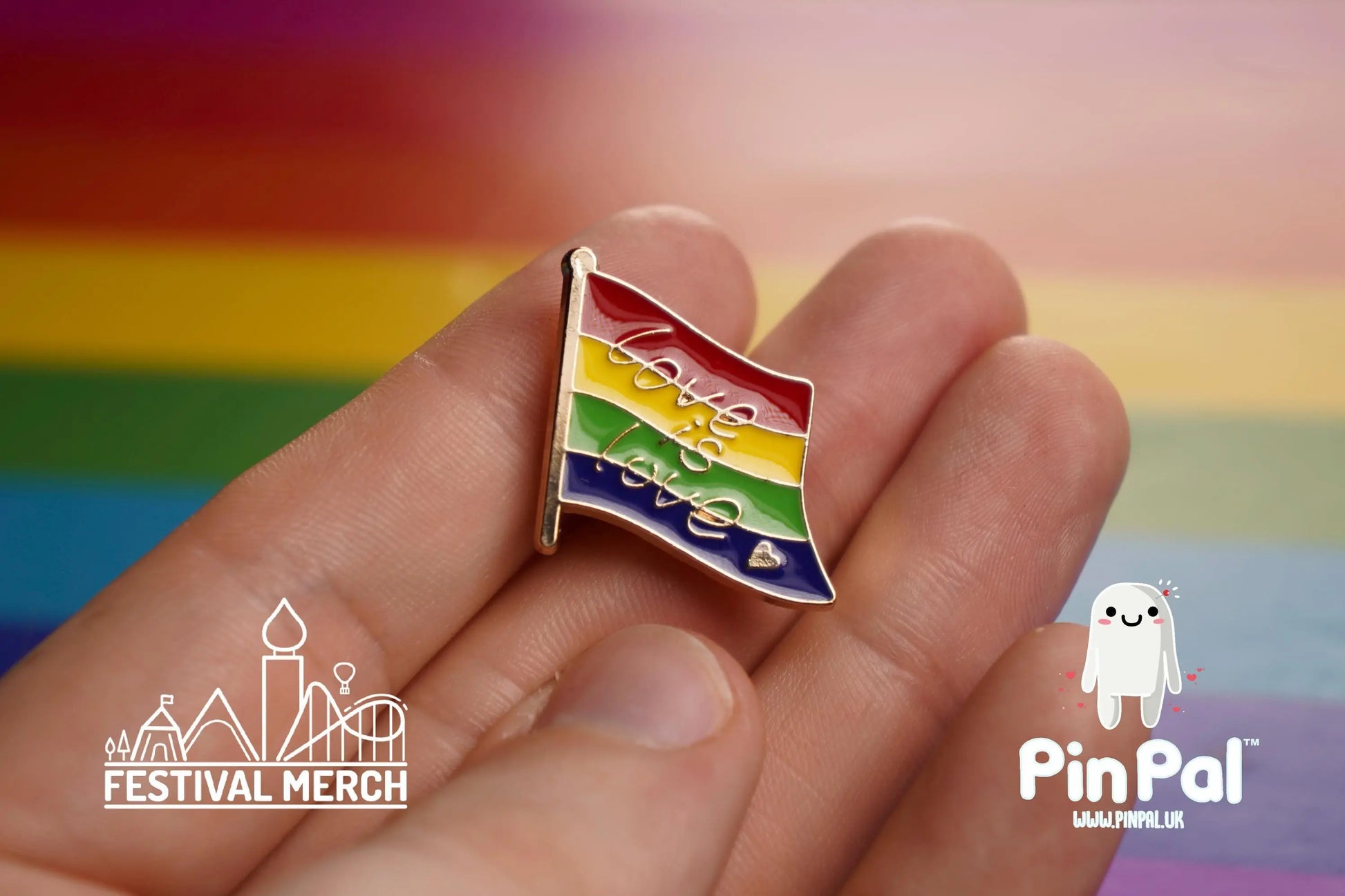 Rainbow Flag Pin | Enamel - PinPal UK042 - LGBT Pride Badge Stud Lesbian Gay Bisexual Transgender Queer Metal Button Pride gift Pride outfit