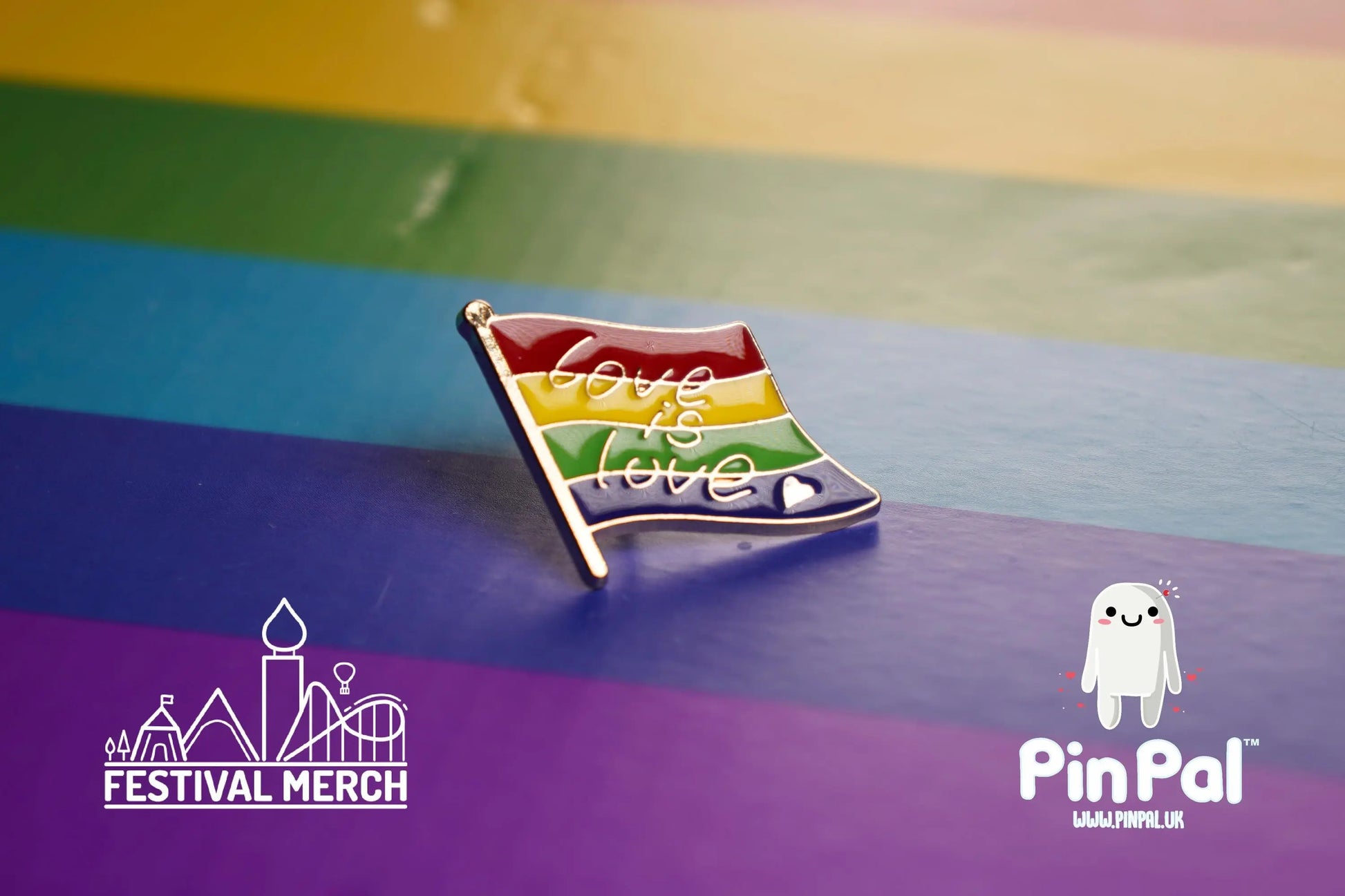 Rainbow Flag Pin | Enamel - PinPal UK042 - LGBT Pride Badge Stud Lesbian Gay Bisexual Transgender Queer Metal Button Pride gift Pride outfit