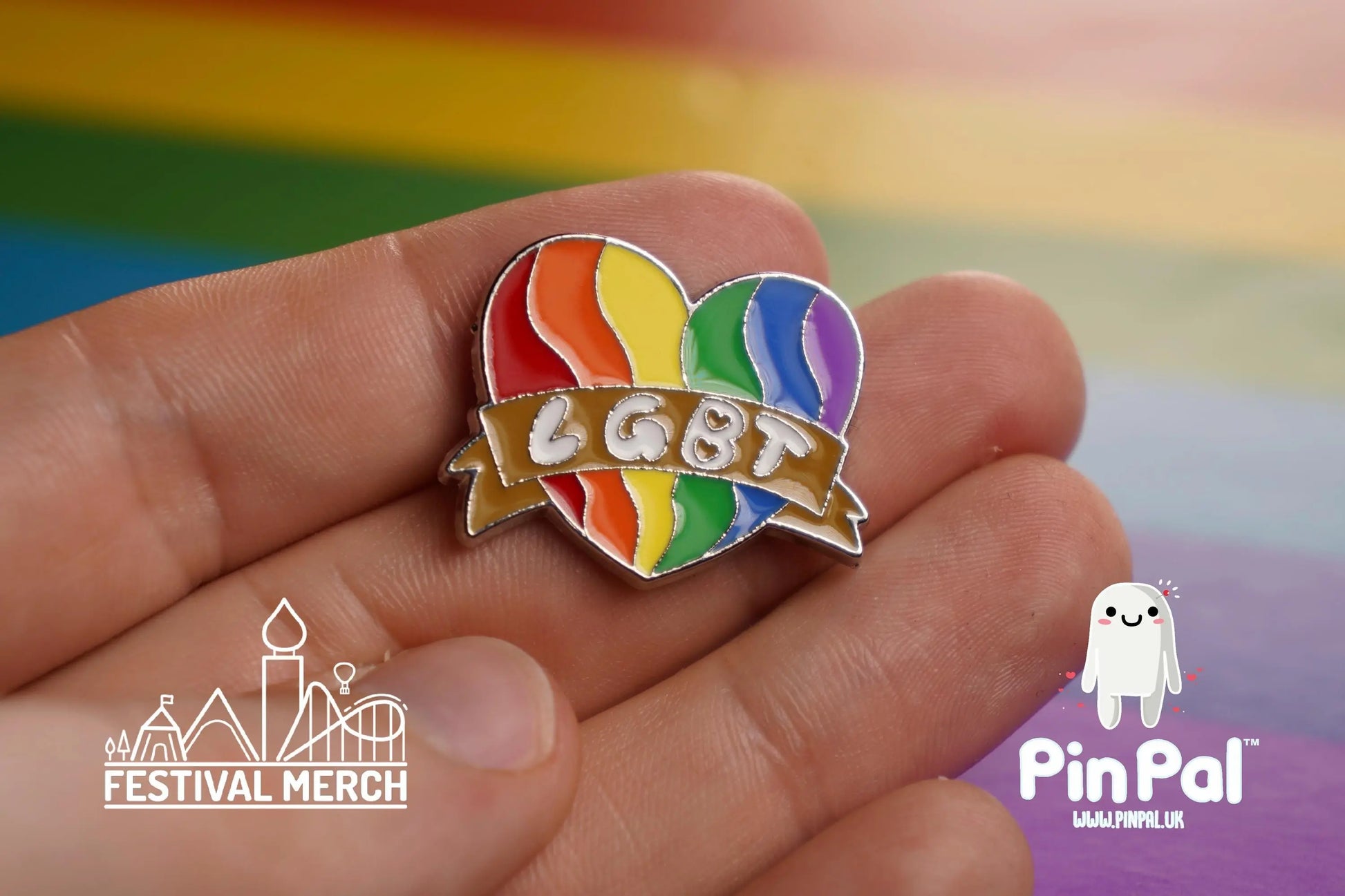 Rainbow Flag Pin | Enamel - PinPal UK043 - LGBT Pride Badge Stud Lesbian Gay Bisexual Transgender Queer Metal Button Pride gift Pride outfit