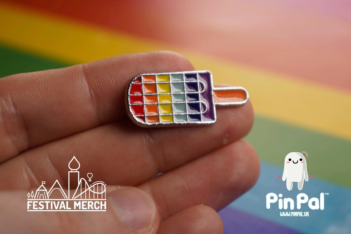Rainbow Flag Pin | Enamel - PinPal UK049 - LGBT Pride Badge Stud Lesbian Gay Bisexual Transgender Queer Metal Button Pride gift Pride outfit