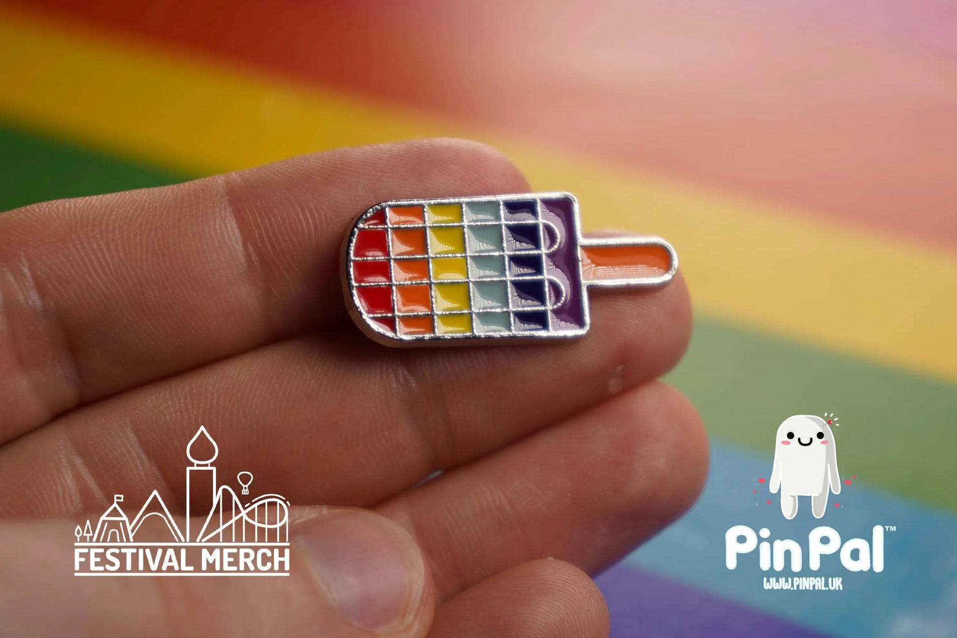 Rainbow Flag Pin | Enamel - PinPal UK049 - LGBT Pride Badge Stud Lesbian Gay Bisexual Transgender Queer Metal Button Pride gift Pride outfit