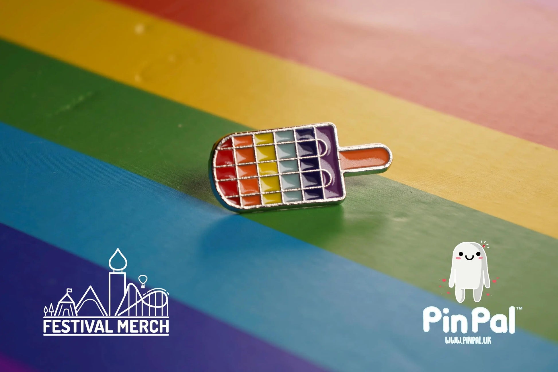 Rainbow Flag Pin | Enamel - PinPal UK049 - LGBT Pride Badge Stud Lesbian Gay Bisexual Transgender Queer Metal Button Pride gift Pride outfit