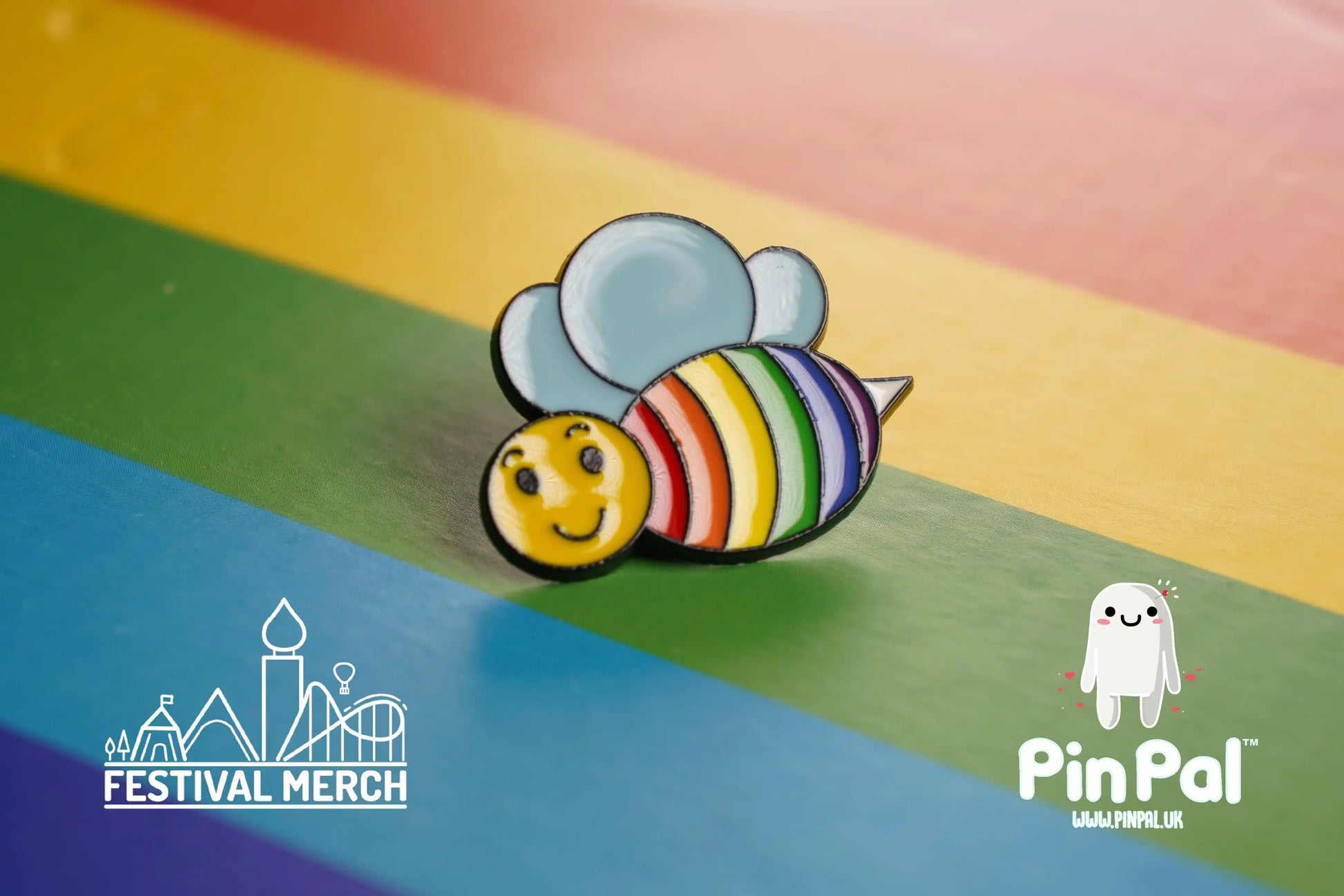 Rainbow Flag Pin | Enamel - PinPal UK050 - LGBT Pride Badge Stud Lesbian Gay Bisexual Transgender Queer Metal Button Pride gift Pride outfit