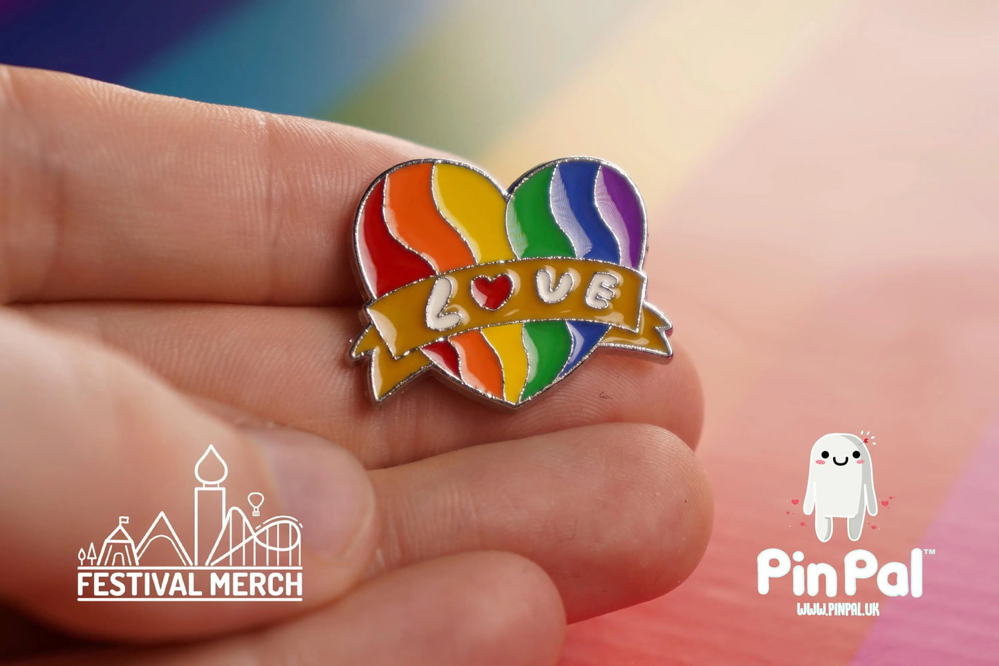 Rainbow Flag Pin | Enamel - PinPal UK052 - LGBT Pride Badge Stud Lesbian Gay Bisexual Transgender Queer Metal Button Pride gift Pride outfit