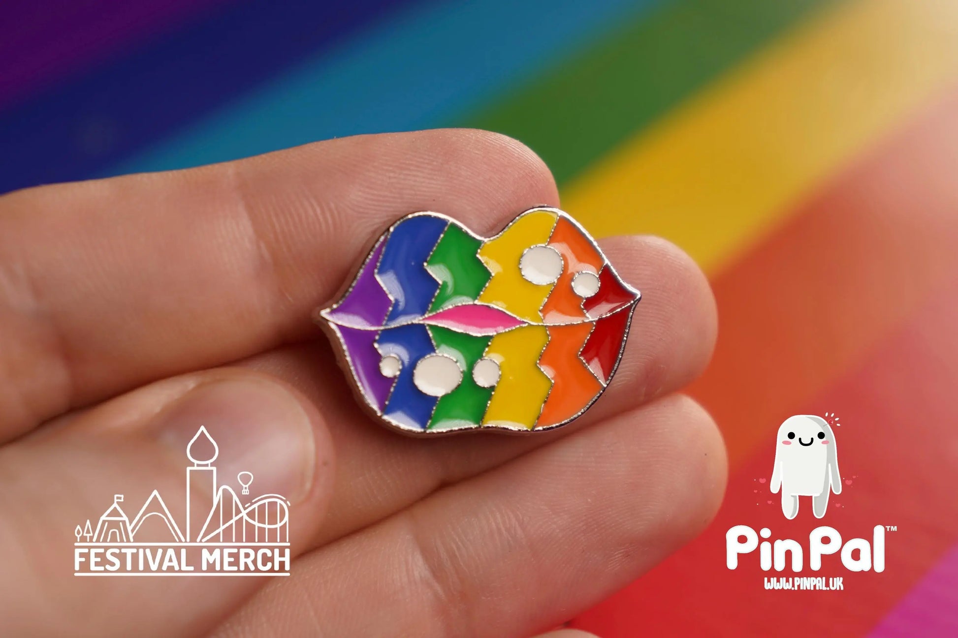 Rainbow Flag Pin | Enamel - PinPal UK054 - LGBT Pride Badge Stud Lesbian Gay Bisexual Transgender Queer Metal Button Pride gift Pride outfit