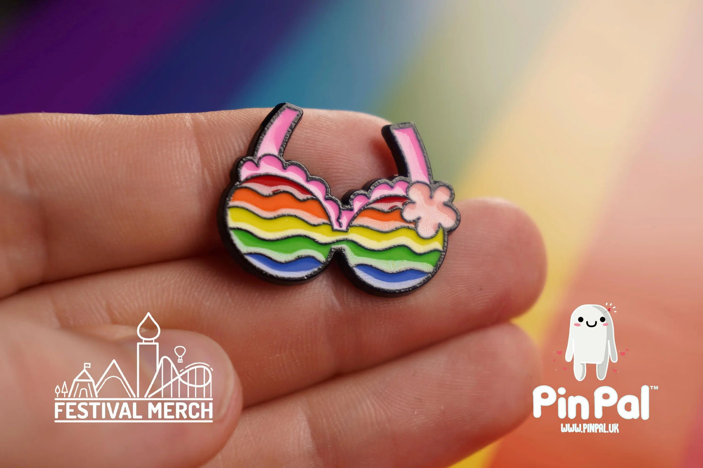 Rainbow Flag Pin | Enamel - PinPal UK055 - LGBT Pride Badge Stud Lesbian Gay Bisexual Transgender Queer Metal Button Pride gift Pride outfit