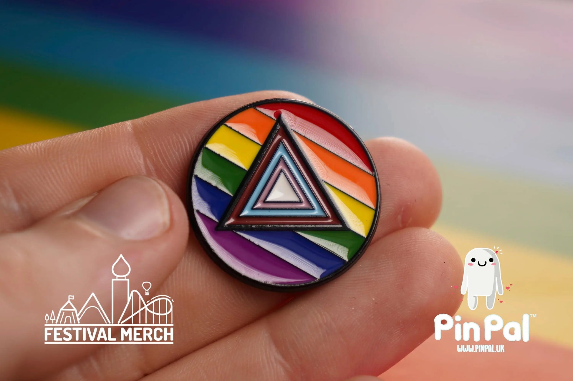 Rainbow Flag Pin | Enamel - PinPal UK056 - LGBT Pride Badge Stud Lesbian Gay Bisexual Transgender Queer Metal Button Pride gift Pride outfit