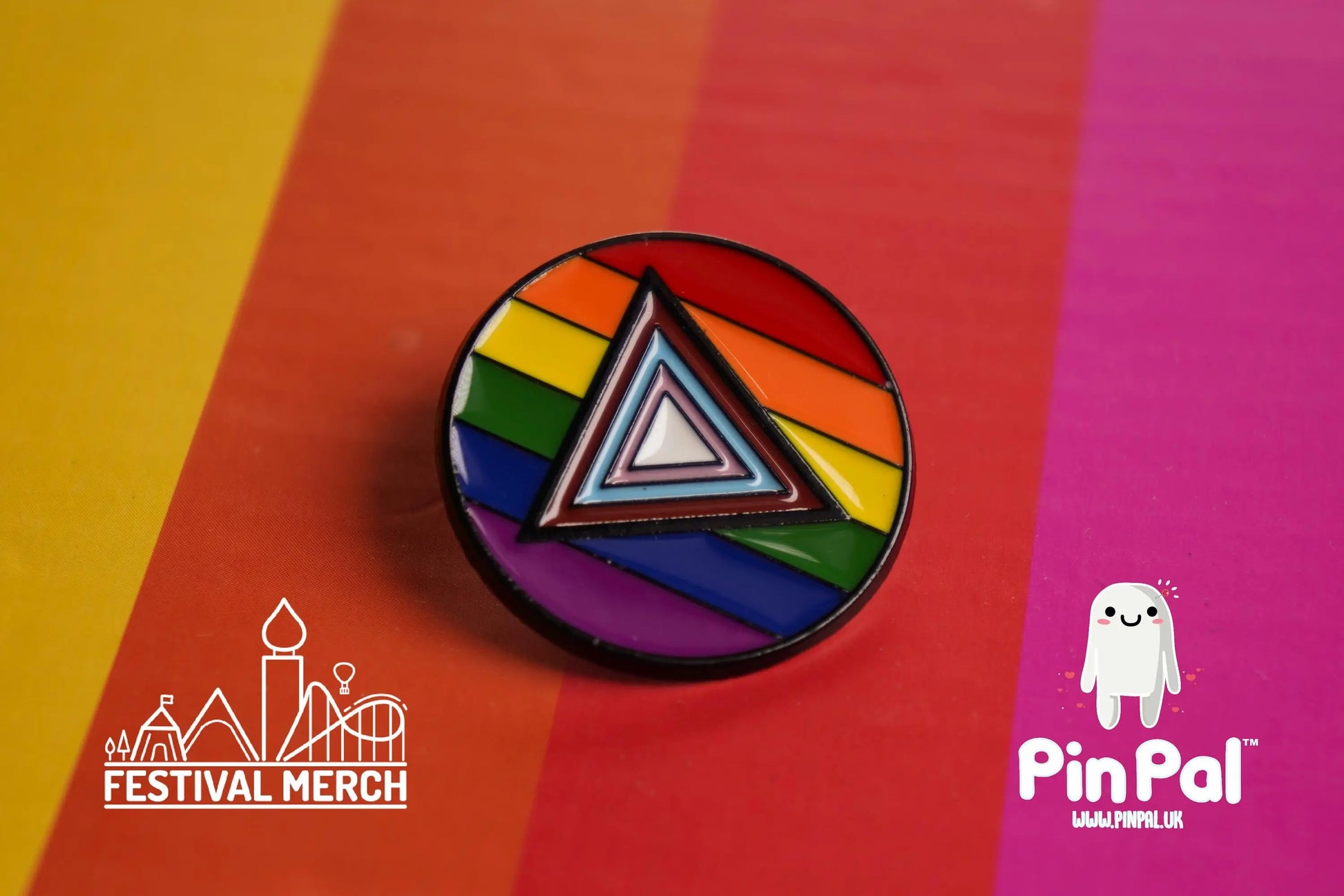 Rainbow Flag Pin | Enamel - PinPal UK056 - LGBT Pride Badge Stud Lesbian Gay Bisexual Transgender Queer Metal Button Pride gift Pride outfit