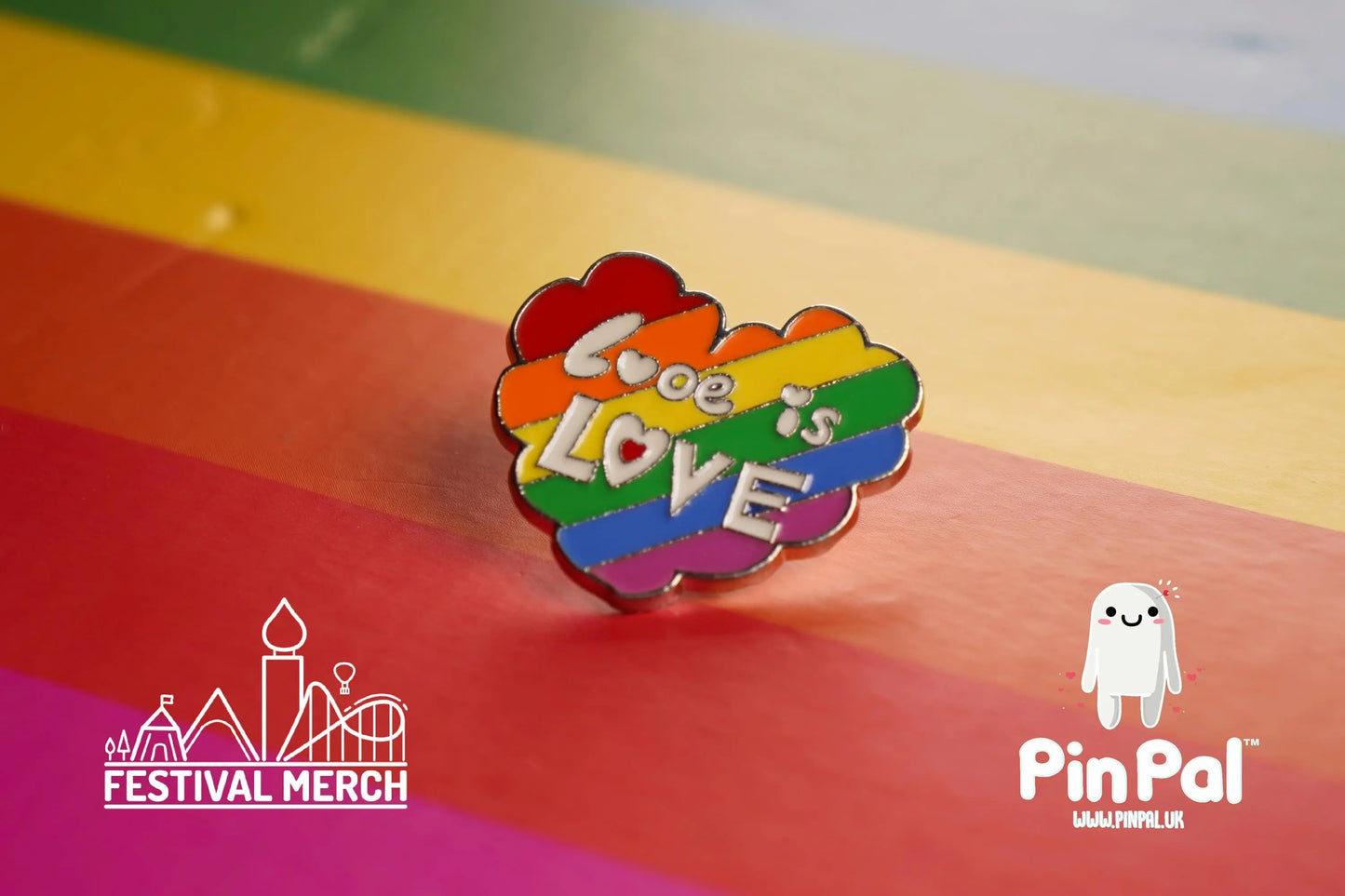 Rainbow Flag Pin | Enamel - PinPal UK057 - LGBT Pride Badge Stud Lesbian Gay Bisexual Transgender Queer Metal Button Pride gift Pride outfit