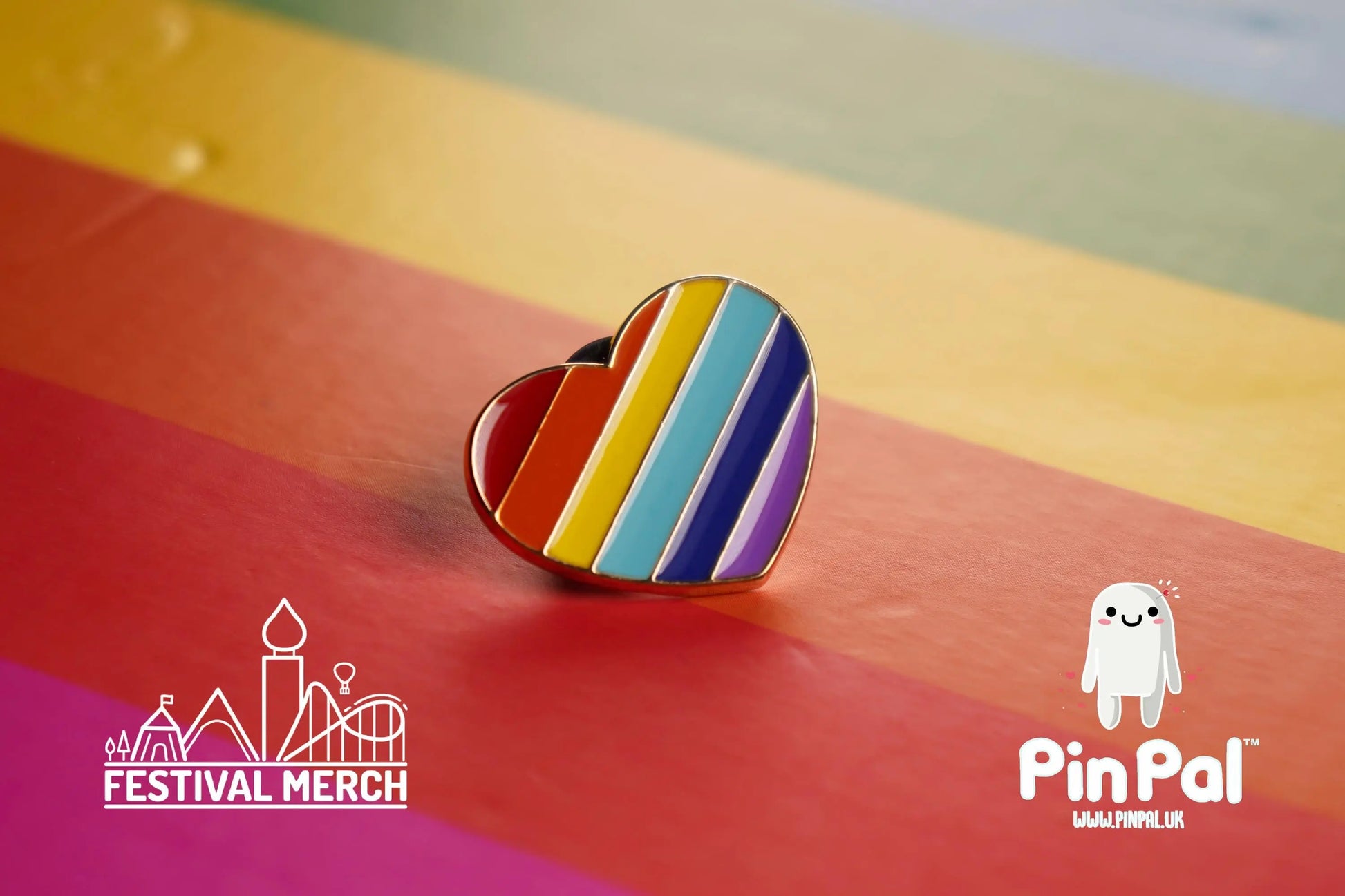 Rainbow Flag Pin | Enamel - PinPal UK059 - LGBT Pride Badge Stud Lesbian Gay Bisexual Transgender Queer Metal Button Pride gift Pride outfit