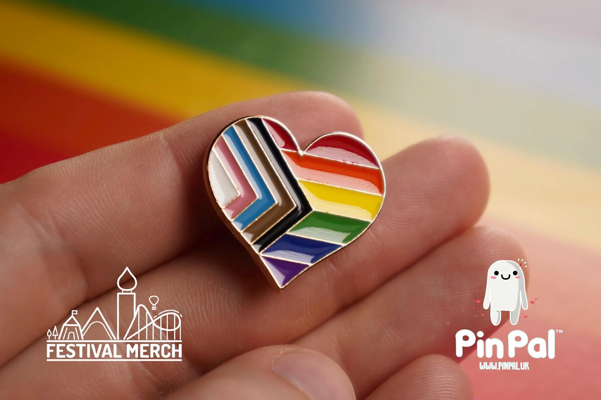 Rainbow Flag Pin | Enamel - PinPal UK061 - LGBT Pride Badge Stud Lesbian Gay Bisexual Transgender Queer Metal Button Pride gift Pride outfit