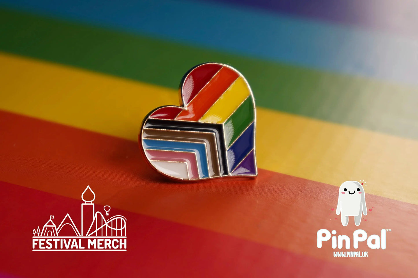 Rainbow Flag Pin | Enamel - PinPal UK061 - LGBT Pride Badge Stud Lesbian Gay Bisexual Transgender Queer Metal Button Pride gift Pride outfit