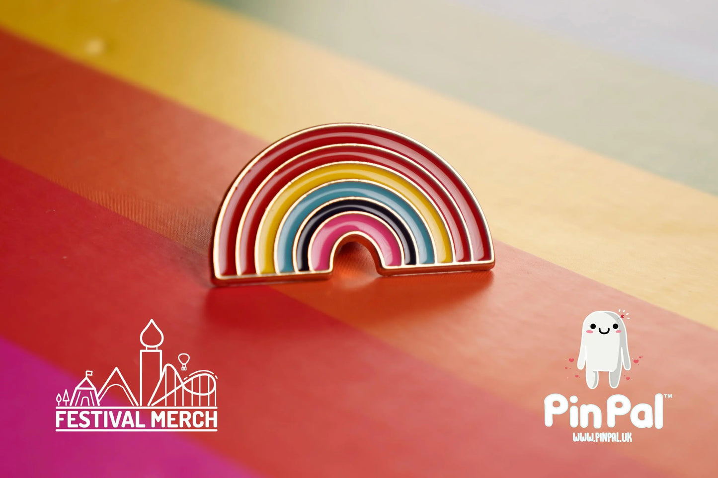 Rainbow Flag Pin | Enamel - PinPal UK064 - LGBT Pride Badge Stud Lesbian Gay Bisexual Transgender Queer Metal Button Pride gift Pride outfit