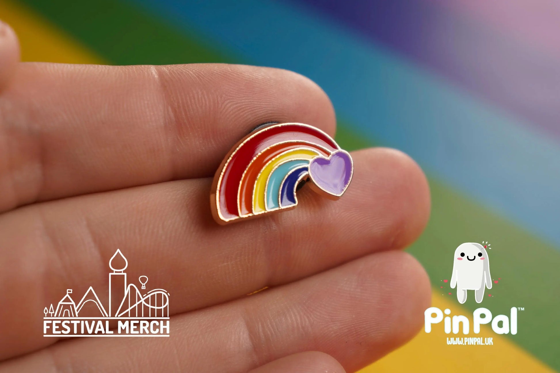 Rainbow Flag Pin | Enamel - PinPal UK066 - LGBT Pride Badge Stud Lesbian Gay Bisexual Transgender Queer Metal Button Pride gift Pride outfit