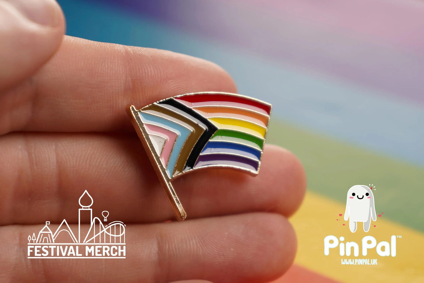 Rainbow Flag Pin | Enamel - PinPal UK070 - LGBT Pride Badge Stud Lesbian Gay Bisexual Transgender Queer Metal Button Pride gift Pride outfit