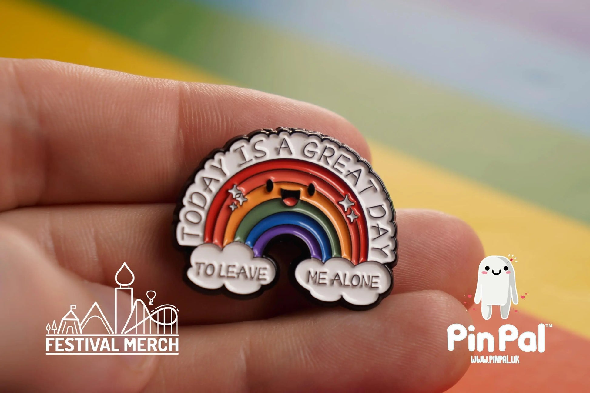 Rainbow Flag Pin | Enamel - PinPal UK072 - LGBT Pride Badge Stud Lesbian Gay Bisexual Transgender Queer Metal Button Pride gift Pride outfit
