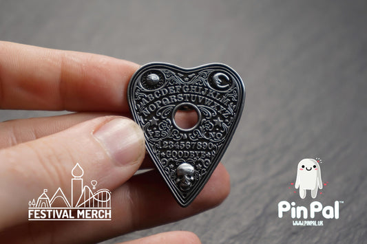 Halloween Enamel Pin - PinPal UK214 - Spooky badge Ghost Emo Cute Button Funny Boo Vampire Hand ouija board scary movie gift outfit